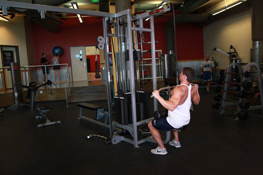 Lat Pulldown (Wide Overhand Grip) — End